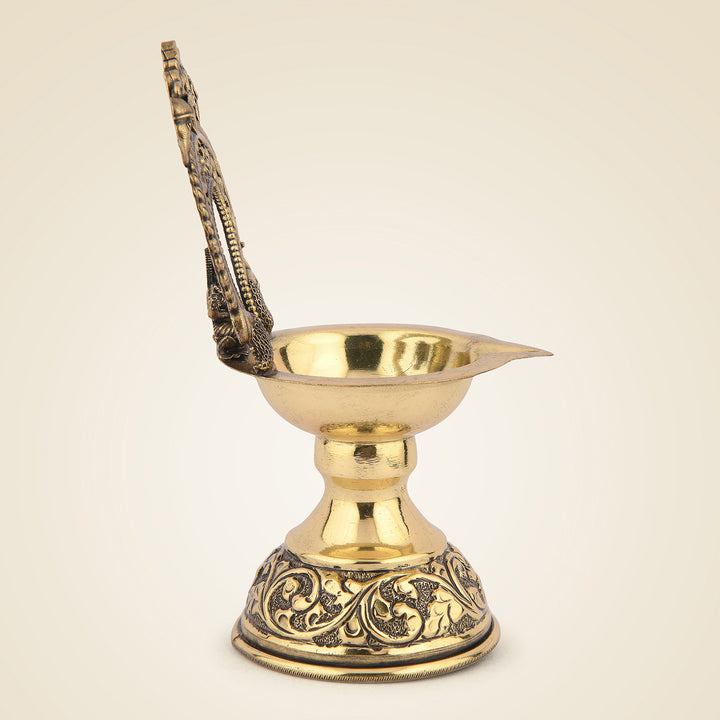 Pure Brass Laxmi Diya Lamp