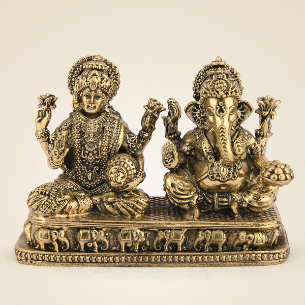 Pure Brass Ganesh Laxmi