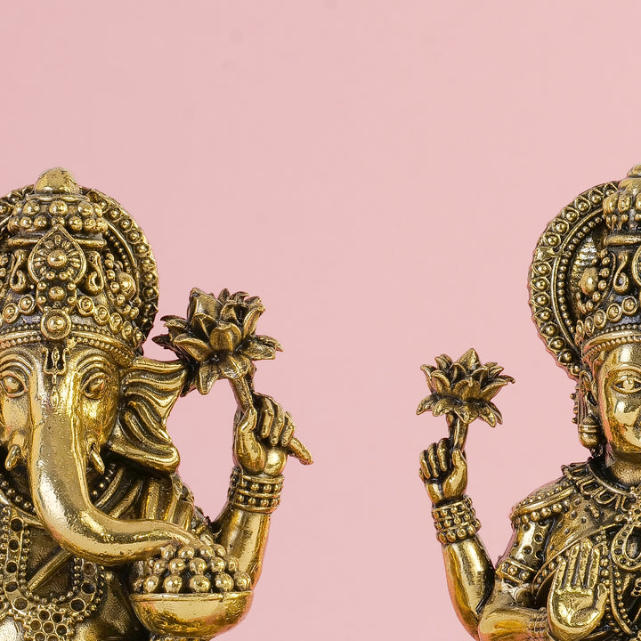 Brass Ganesh Laxmi