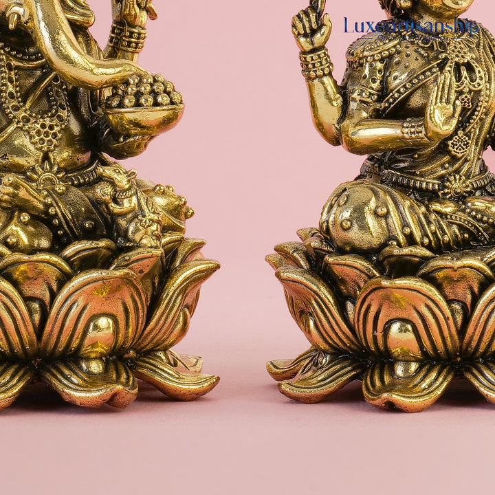 Brass Ganesh Laxmi