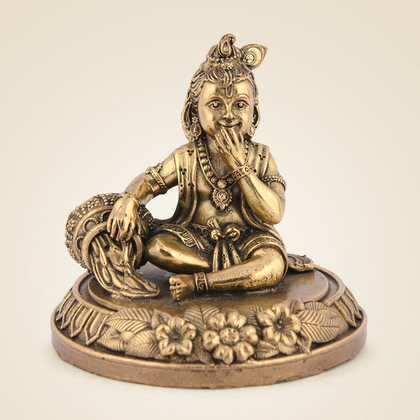 Pure Brass Makhan Chor Krishna