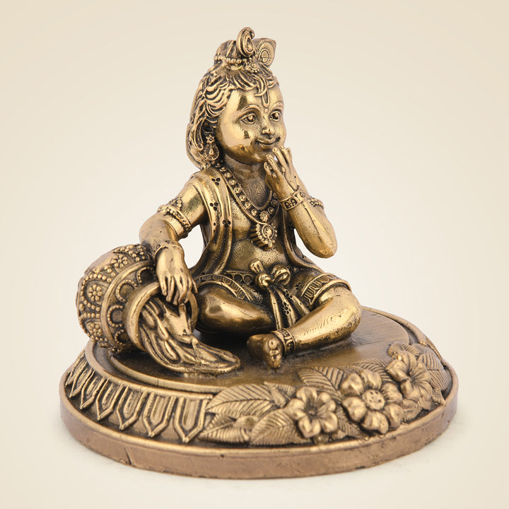 Pure Brass Makhan Chor Krishna