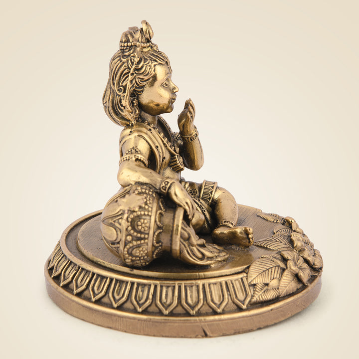 Pure Brass Makhan Chor Krishna