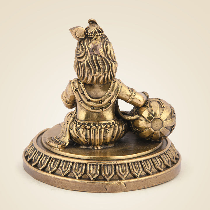 Pure Brass Makhan Chor Krishna