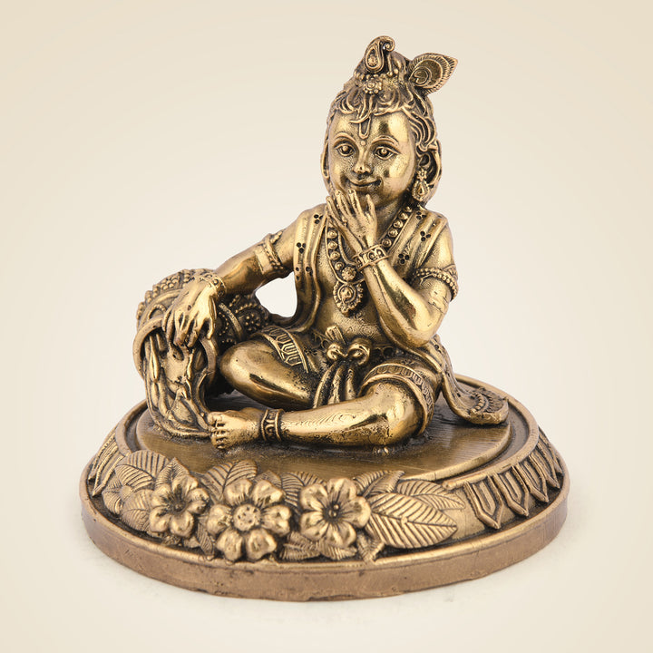 Pure Brass Makhan Chor Krishna