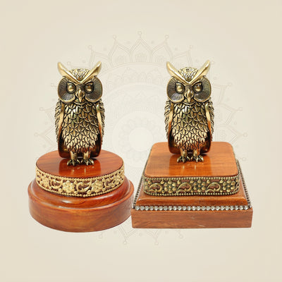 Wooden Base 
with Gemstones