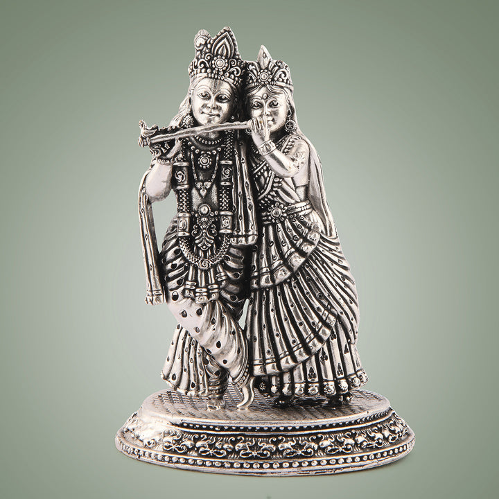 Brass Sliver Finish Radha Krishna