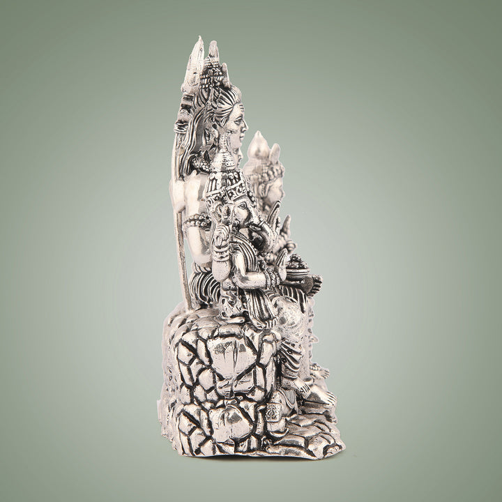 Brass Silver Finish Shiva Parivar