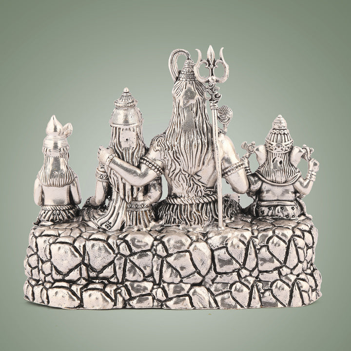 Brass Silver Finish Shiva Parivar