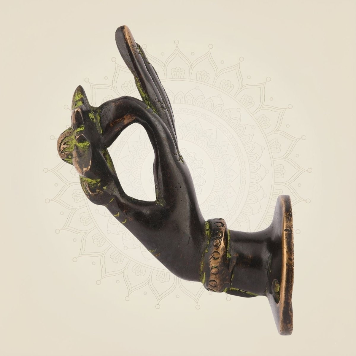 Antique Brass Buddha Door Handle