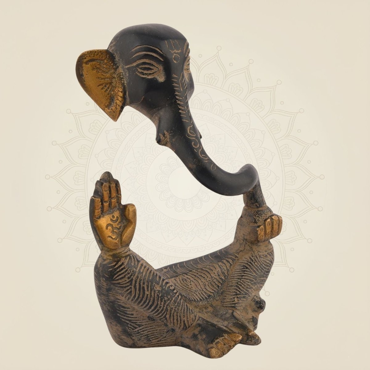 Antique Finish Lord Ganesha Brass Idol