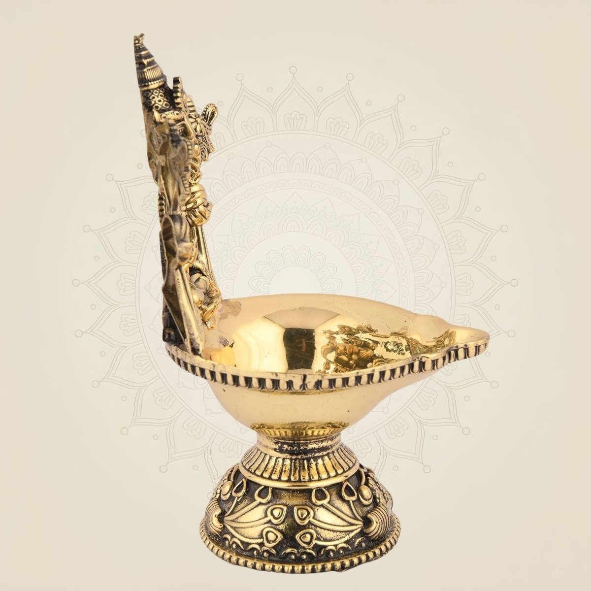 Buy Brass Balaji Laxmi Diya Temple Oil Lamp For Puja buy-brass-balaji-laxmi-diya-temple-oil-lamp-for-puja