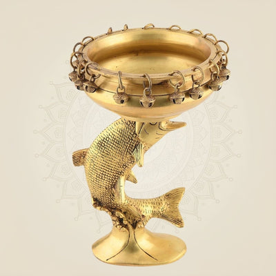 Big Fish Brass Urli Bowl 11