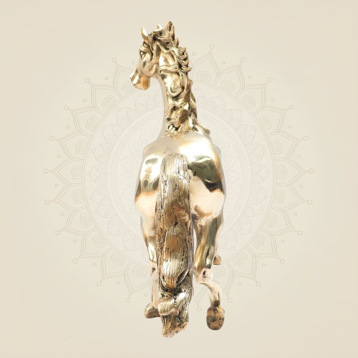 Heavy Brass Horse idol Handcrafted for Home