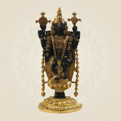 Big Size Brass Lord Venkateswara Standing Idol 33.5"– Tirupati Balaji Form