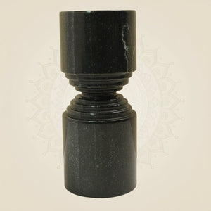 Black Marble Candle Holder 7 Inch Handcrafted Luxury Decorative Accent - Luxeartisanship