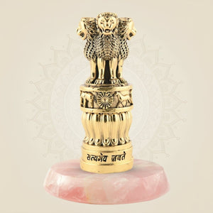 Handcrafted National Emblem for Office Decor with stone base