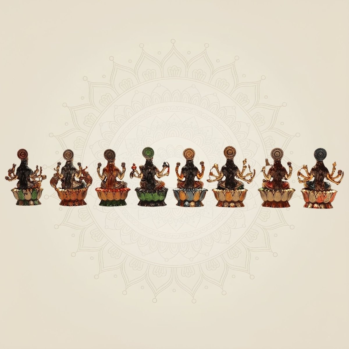 Brass Ashtalakshmi Idol Set