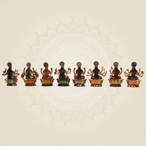 Brass Ashtalakshmi Idol Set