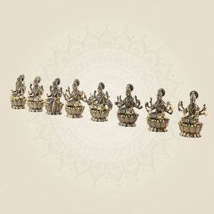 8 Goddess Statues with Lotus Base