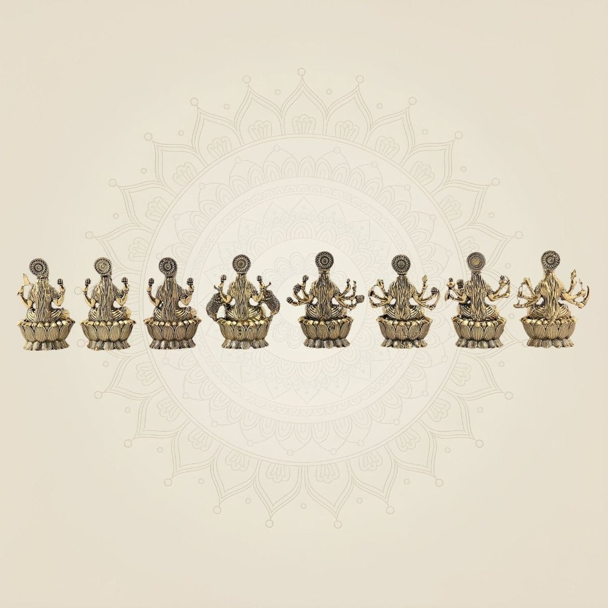 Brass Ashtalakshmi Murti Set