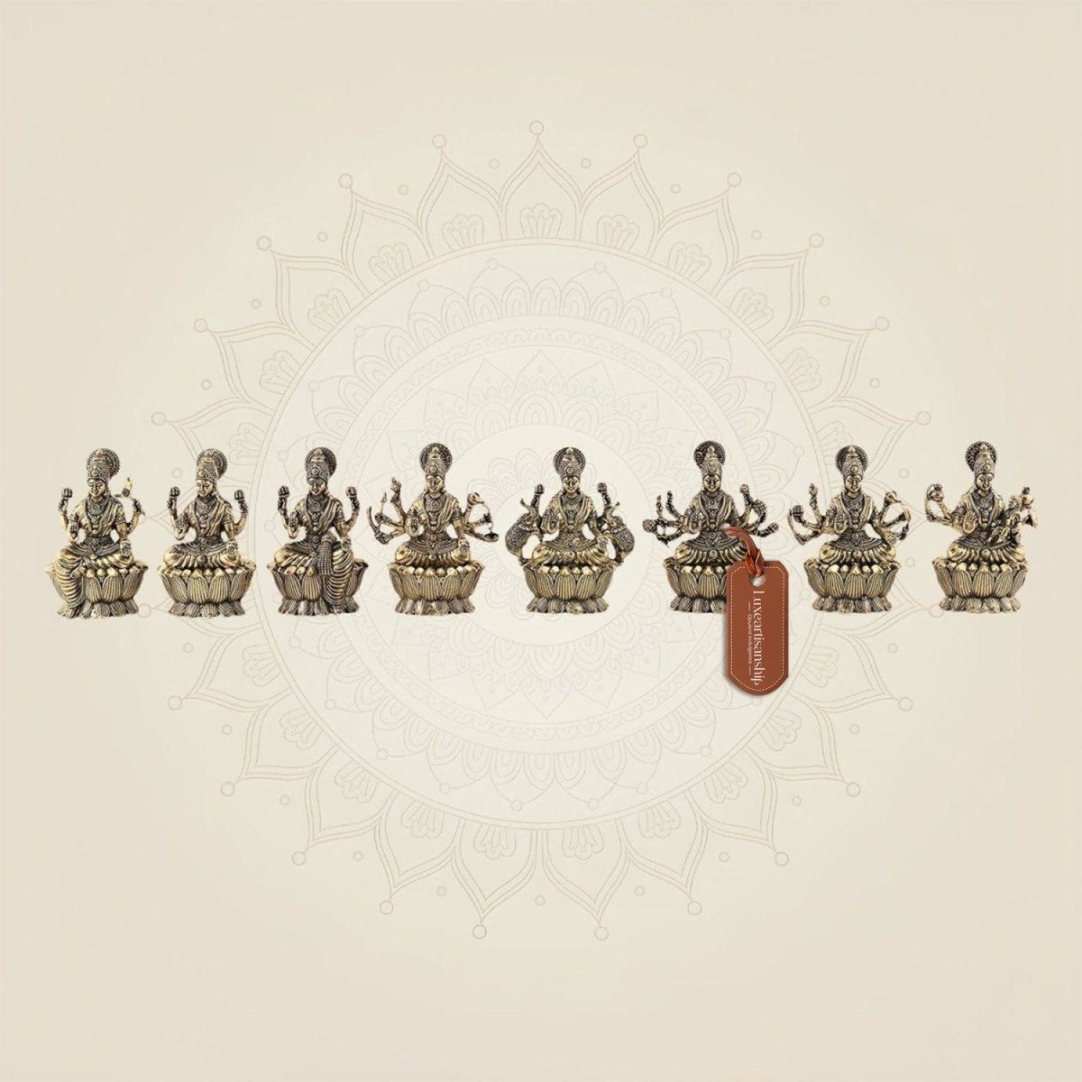 Brass Ashtalakshmi Idol Set