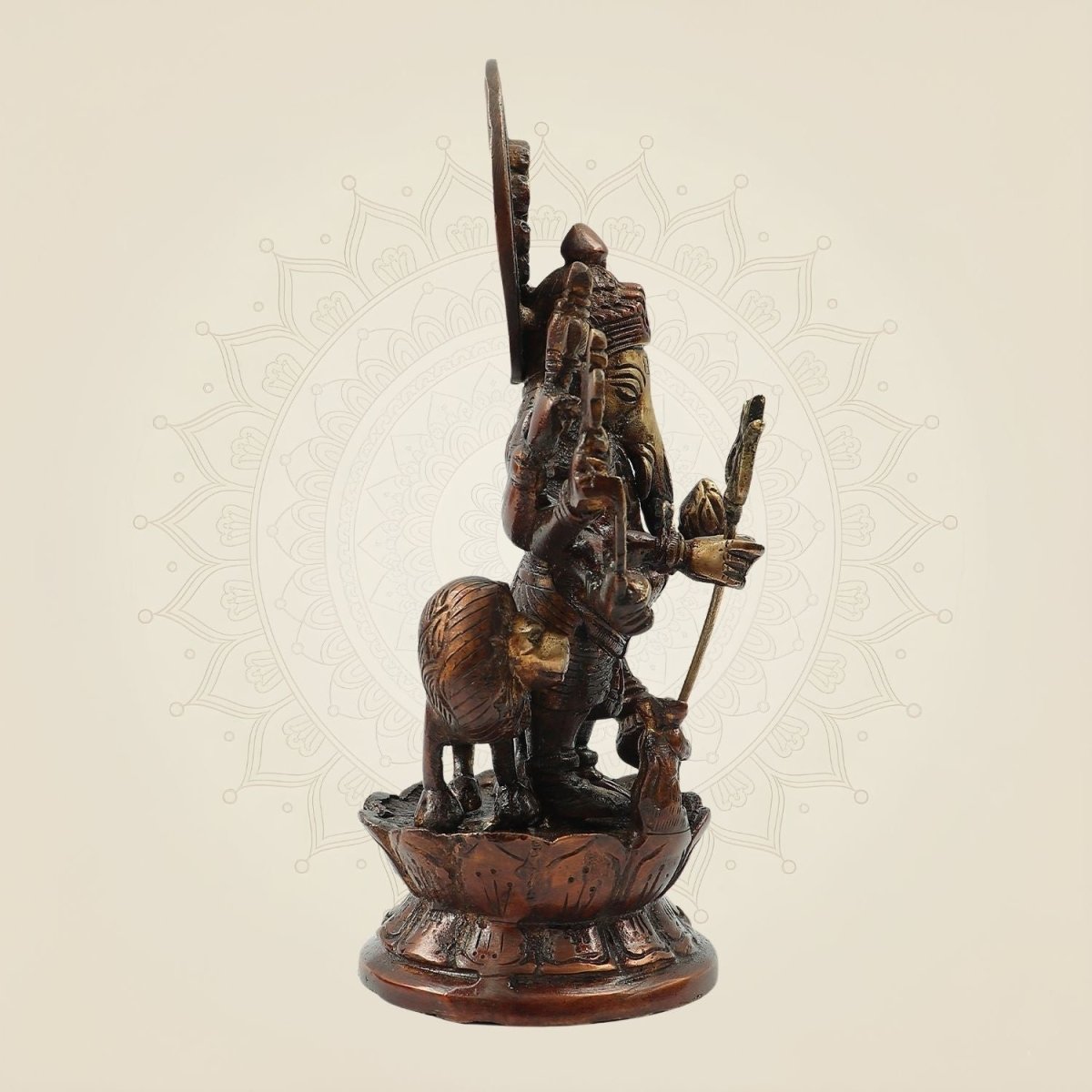 Brass Ganesh Statue 9 Inch