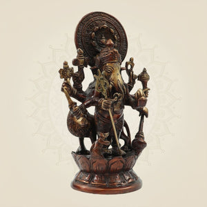 8 - Armed Ganesh Statue 9 Inch for Vastu