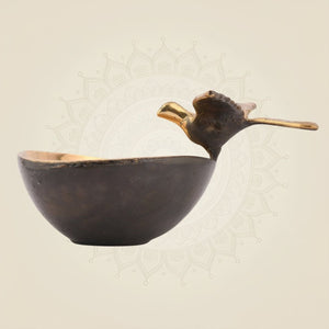 Handcrafted Brass Bird Bowl