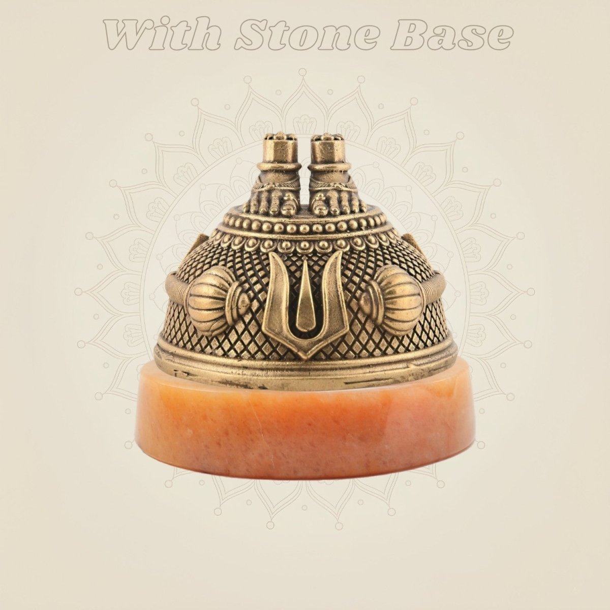 Brass Charan Paduka 1.75"– Sacred Goddess Divine Feet for Puja & Spiritual Decor - Luxeartisanship