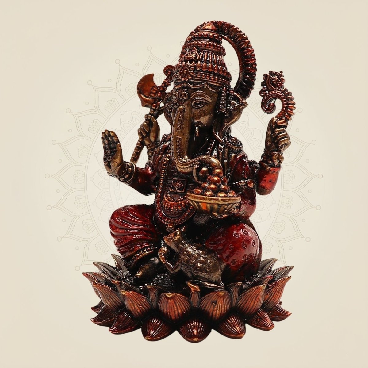 Chaturbhuj Ganesh Brass Sculpture