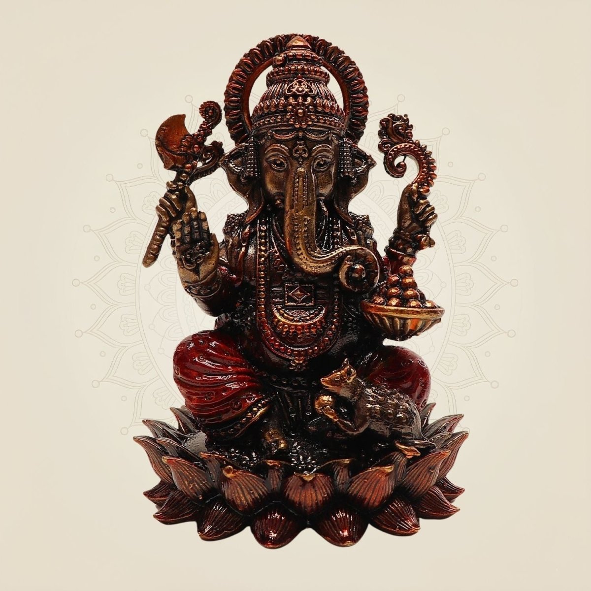 Chaturbhuj Ganesha Brass Idol