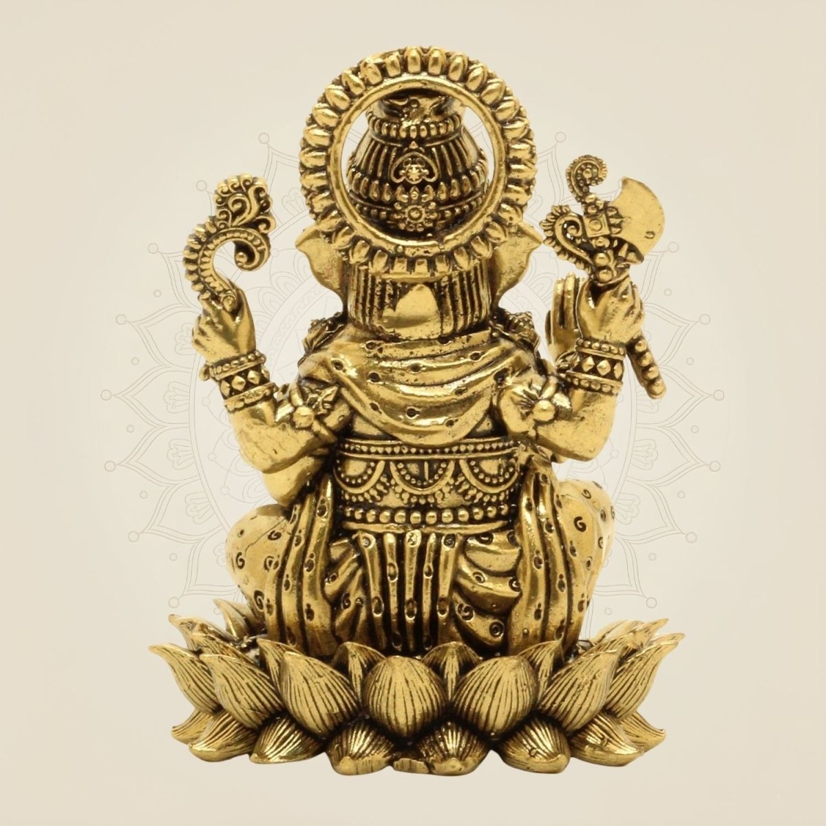 Brass Chaturbhuj Ganesha Murti