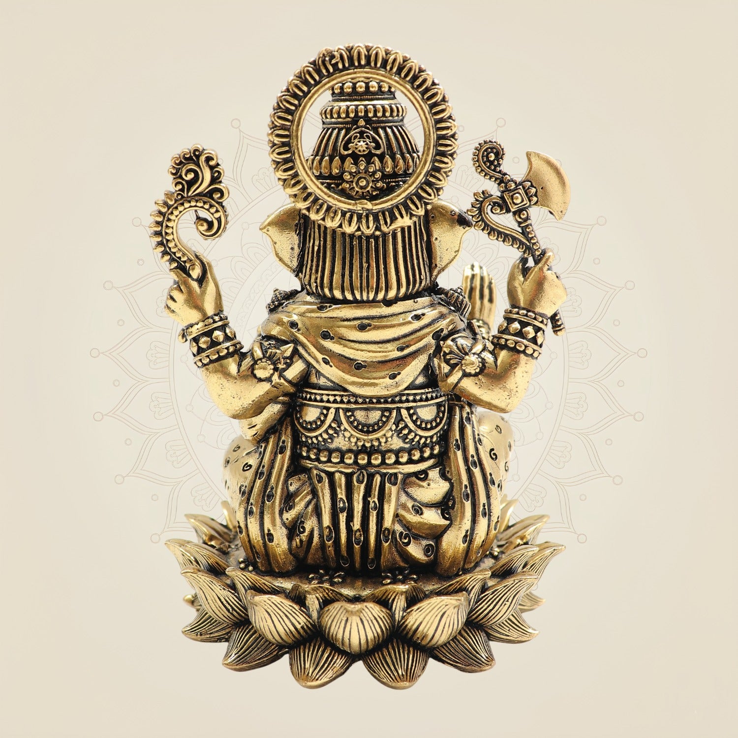 Brass Chaturbhuj Ganesha Murti