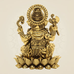 Brass Chaturbhuj Ganesha Murti