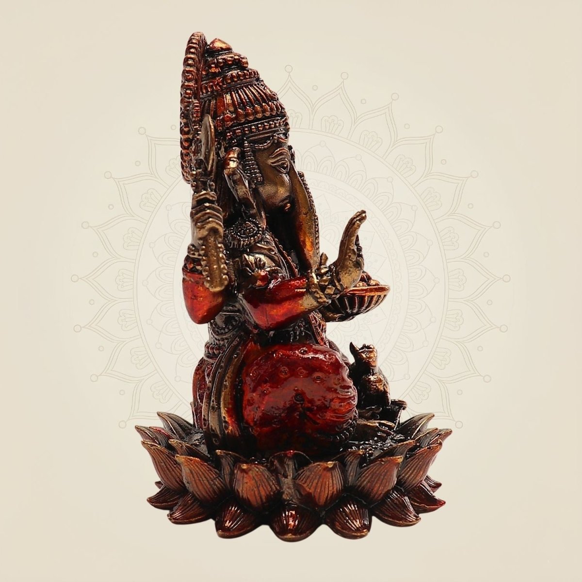 Chaturbhuj Ganesha Brass Murti