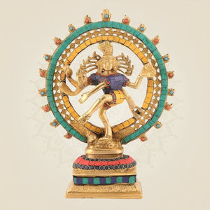 Brass Dancing Shiva Nataraja Idol 11.25"