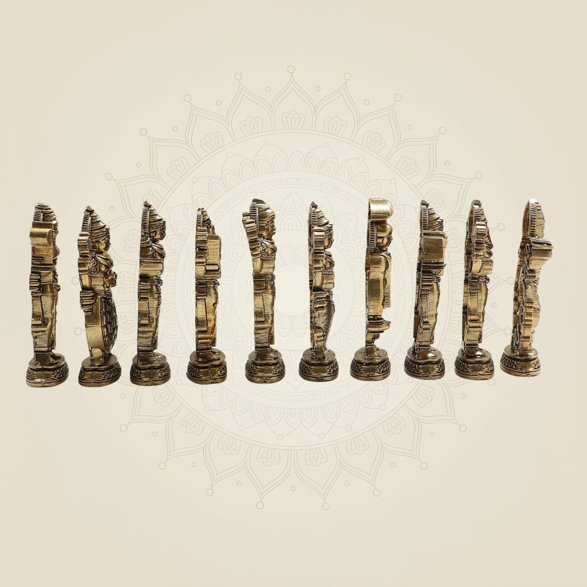 Brass Dasavatharam Set 4.25"– Complete Collection of Vishnu’s Ten Avatars - Luxeartisanship