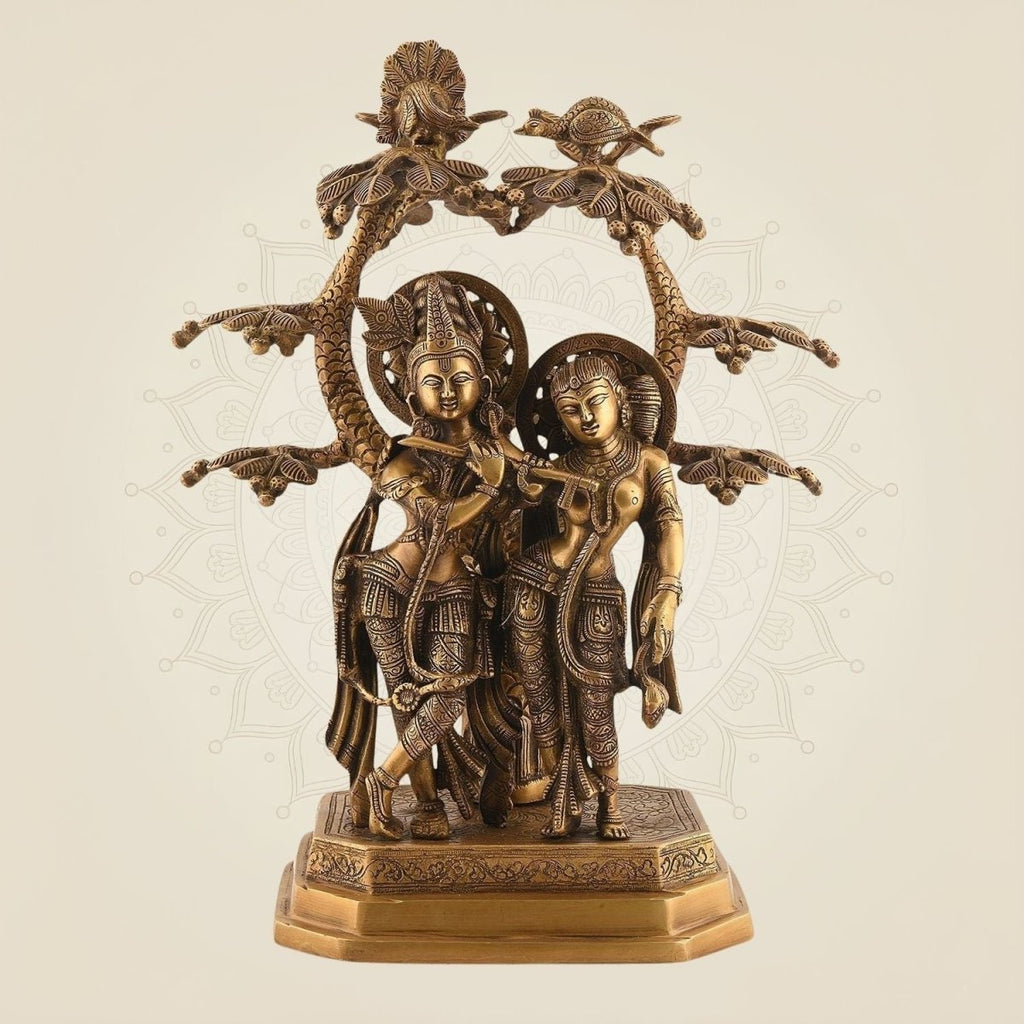 Devlok Radha With Krishna Under Tree Idol