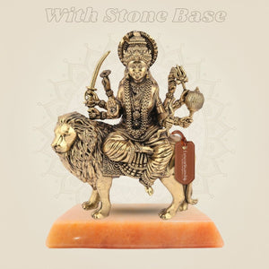 Brass Durga Statue on Lion