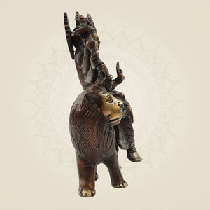 Ambe Mata Murti Seated on Lion for Décor