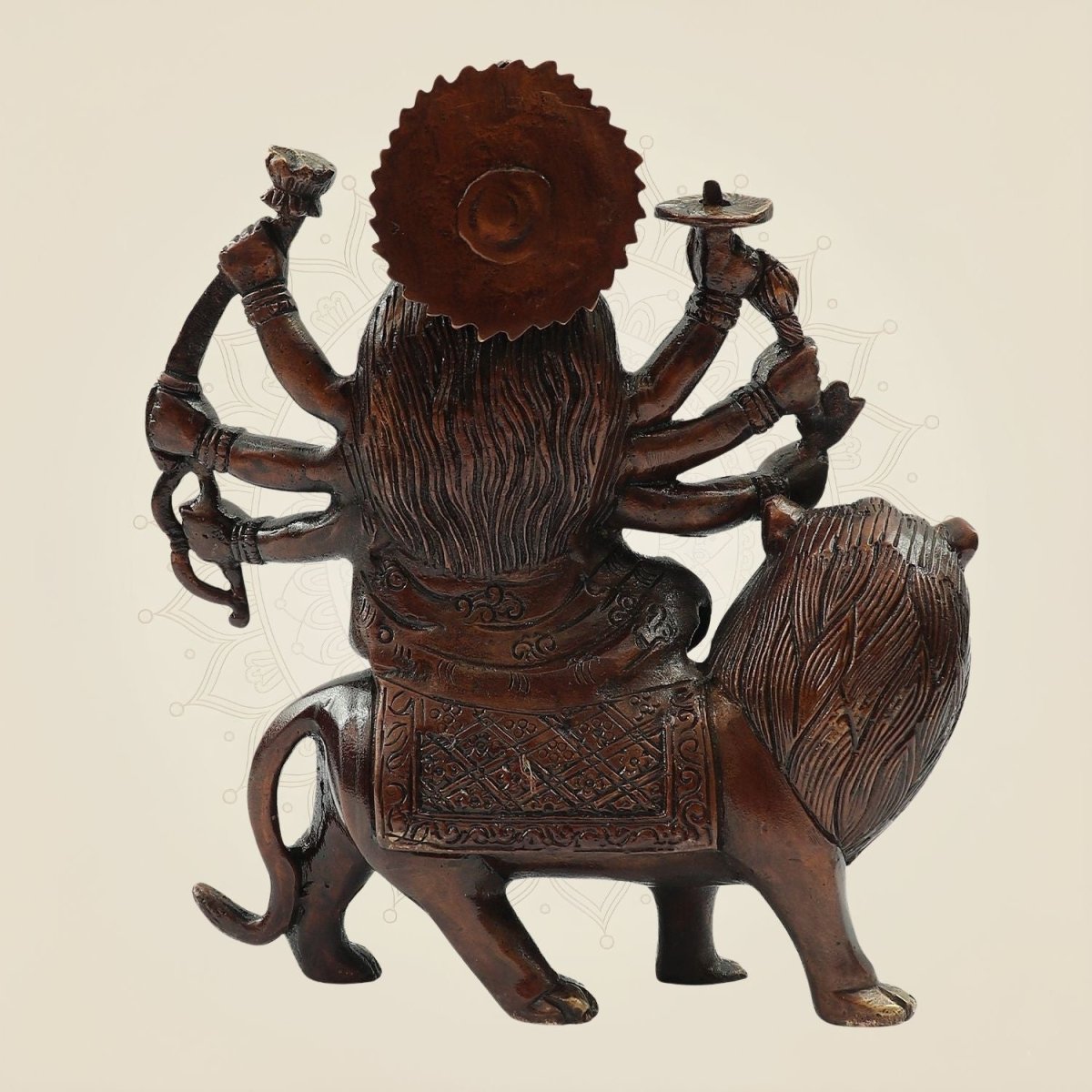 Brass Durga Maa Idol 8 "for Navratri, Puja & Home Temple Décor - Luxeartisanship