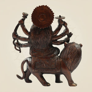 Brass Durga Maa Idol 8 "for Navratri, Puja & Home Temple Décor - Luxeartisanship