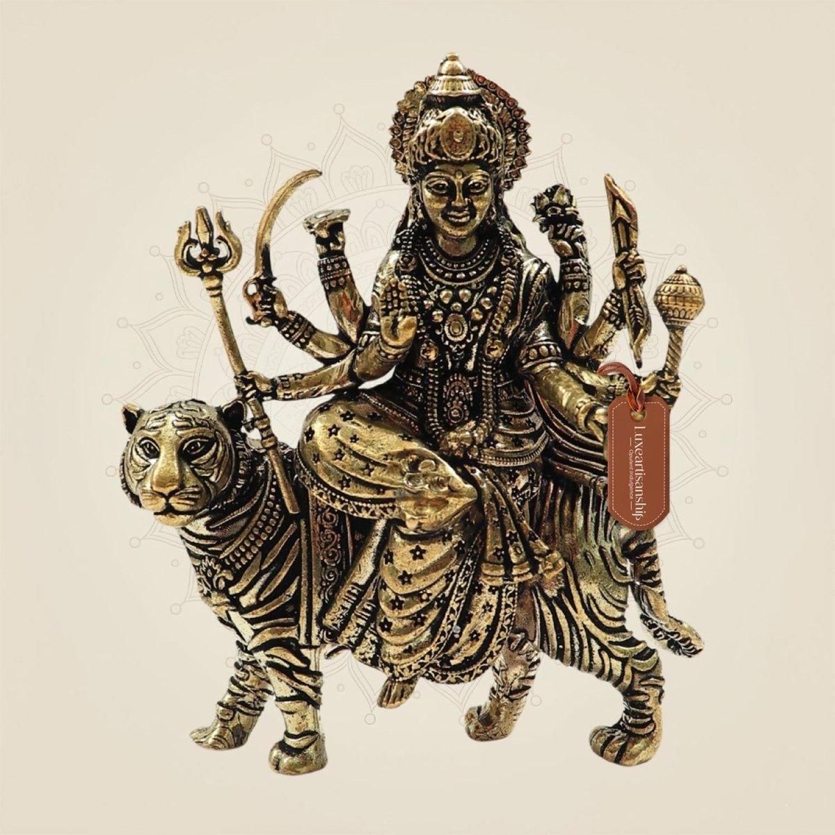 Brass Durga Maa Statue - Luxeartisanship