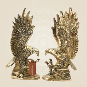 Brass Eagle Pair Showpiece Statue