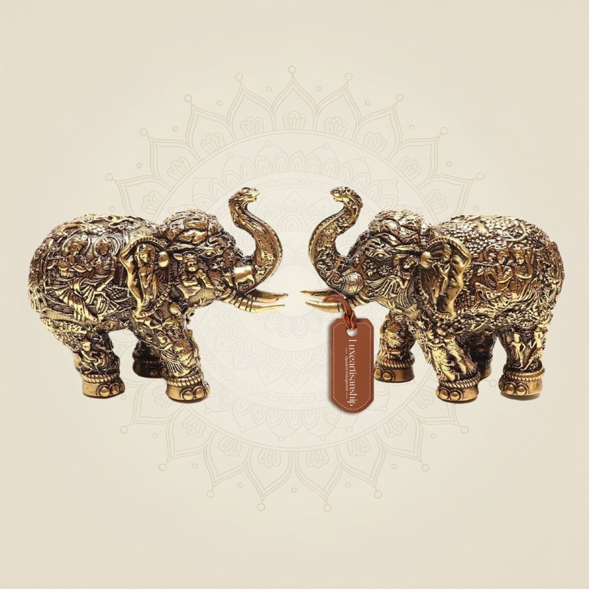 Brass Elephant Small Size Statues