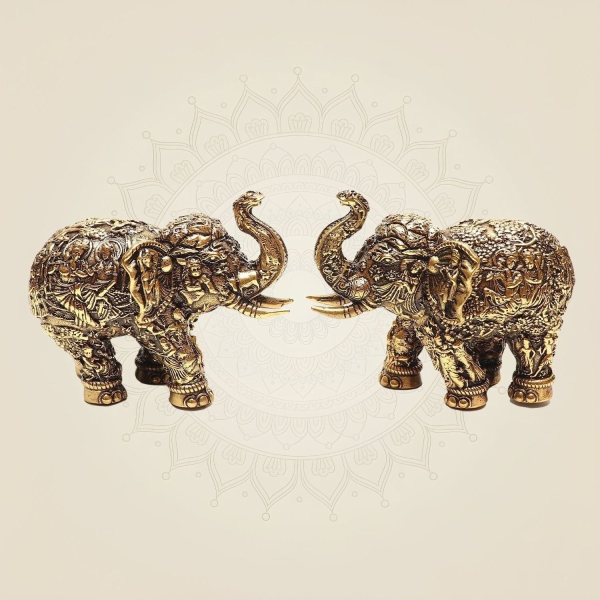 Brass Elephant Small Size Statues