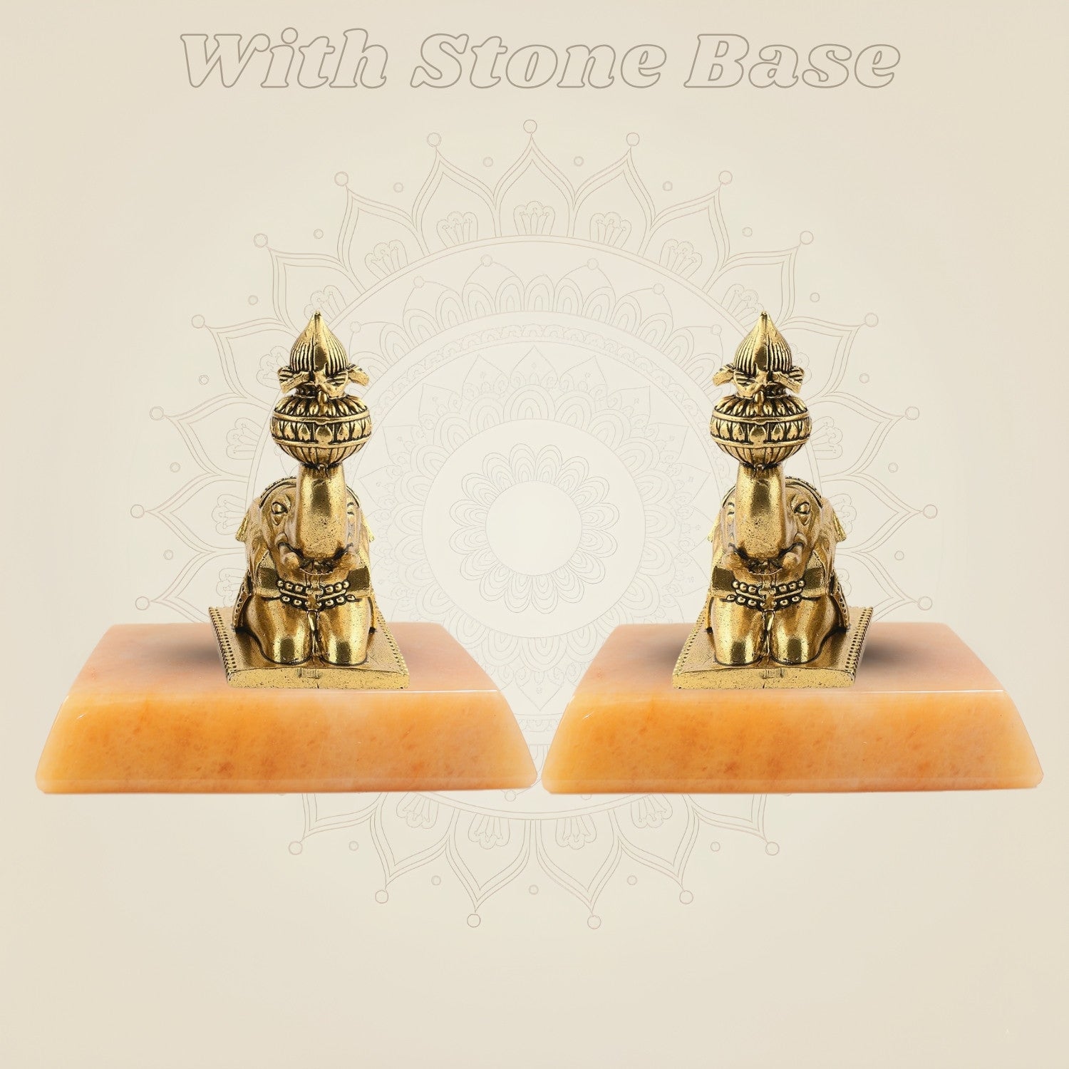 Brass Elephant Pair 4" - Handcrafted Pure Brass Decor Figurines (Set of 2) - Luxeartisanship