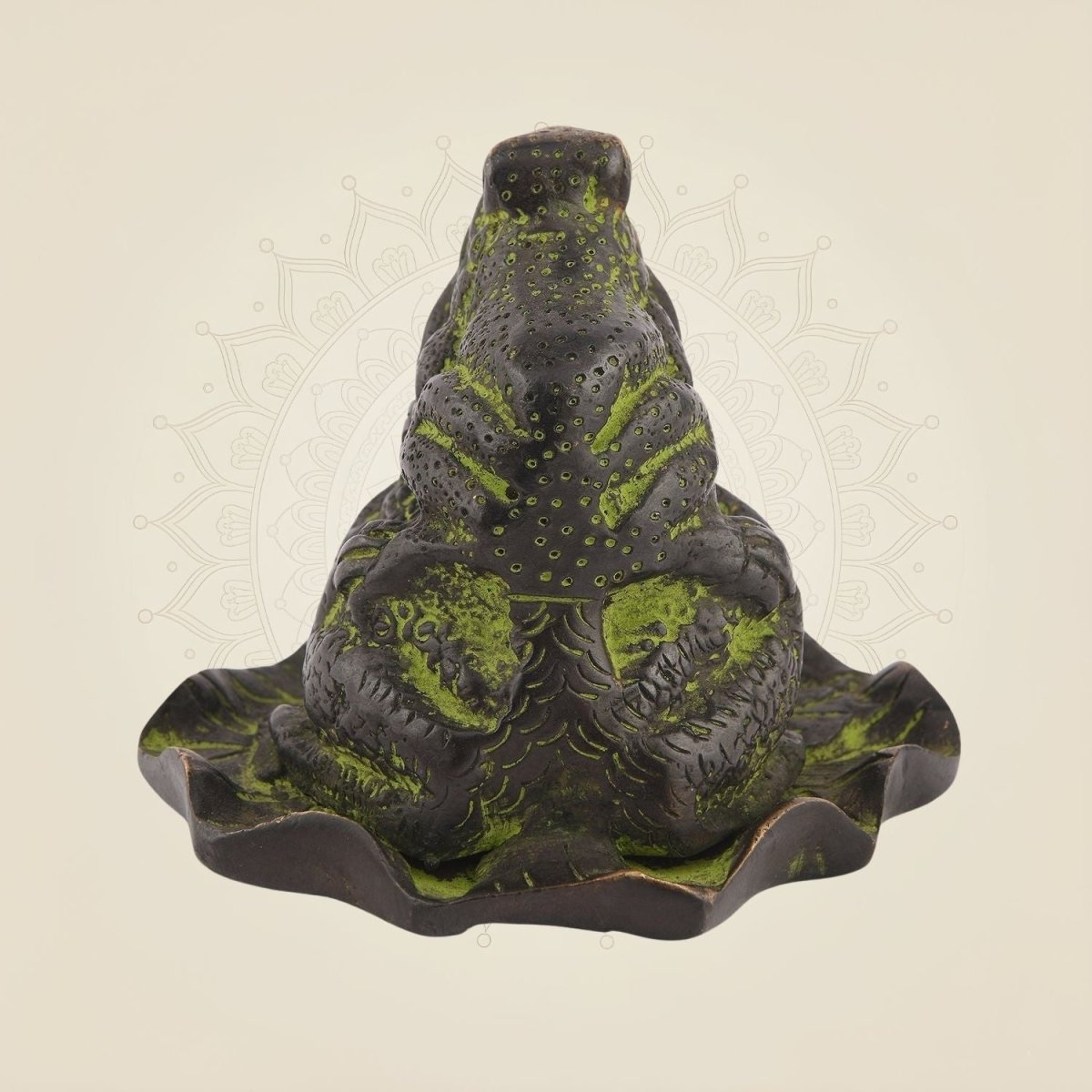 Brass Frog Buddy Pair statue