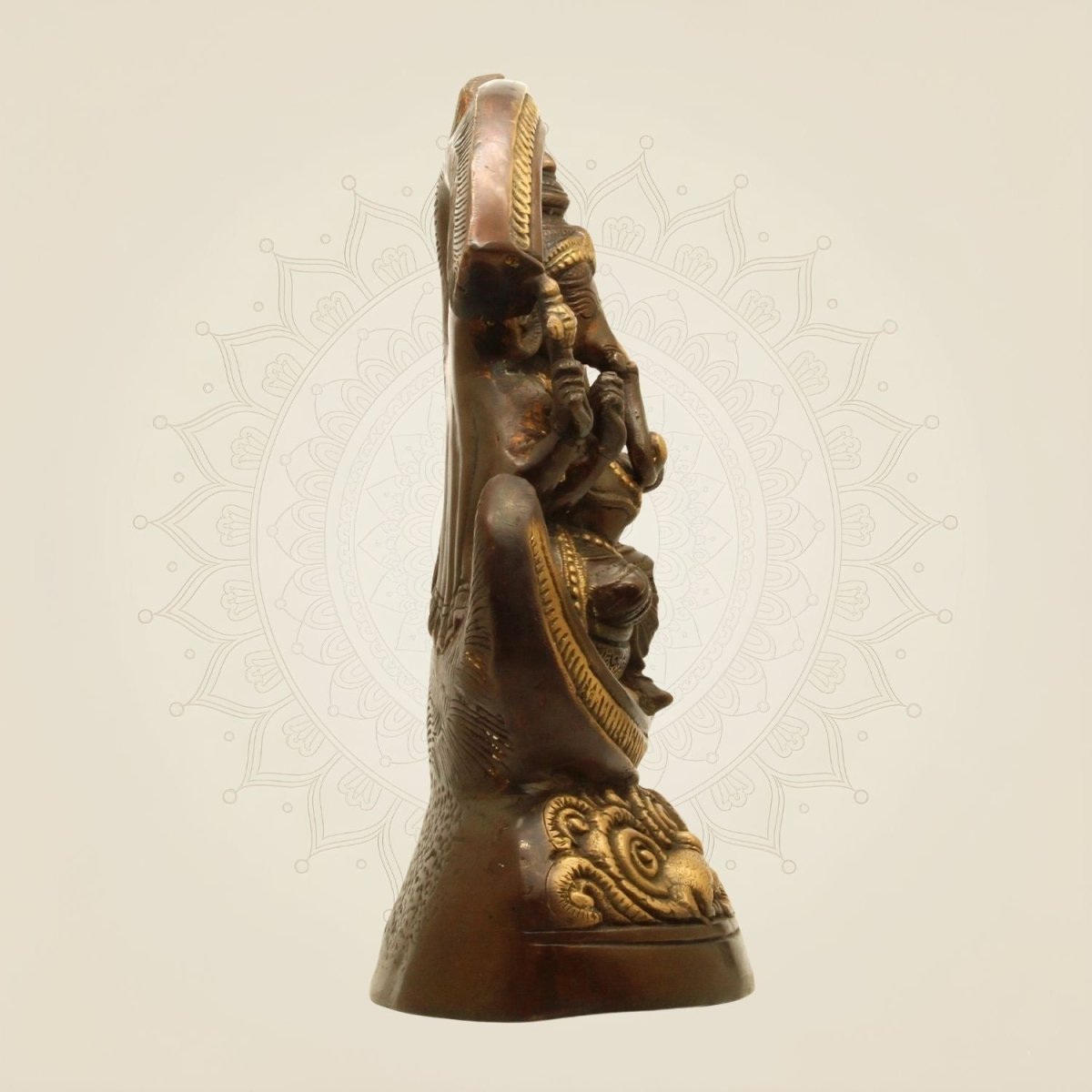 Brass Ganesh Murti Seated in Om- Luxeartisanship